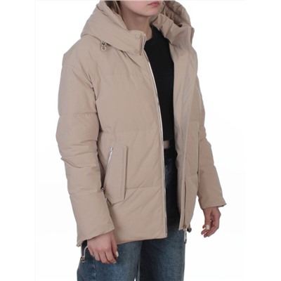 2387 BEIGE Куртка зимняя женская (150 гр. холлофайбер)