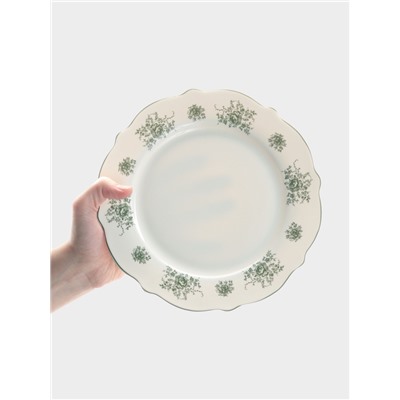 Тарелка WY Emerald Essence, d=26.5 см, фарфор, белая