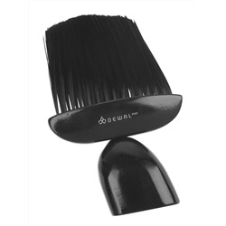 Dewal Кисть-сметка для волос плоская NB1442, искусственная щетина, черный