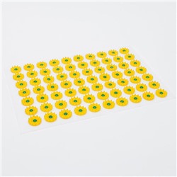 Аппликатор «Кузнецова», 70 колючек, спантекс, 23×32 см, жёлтый.