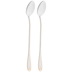 НАБОР ЛОЖЕК ДЛЯ КОКТЕЛЕЙ AGNESS, 2 ШТ ДЛИНА 19.5 СМ. МАЛ. УП. = 40 ШТ