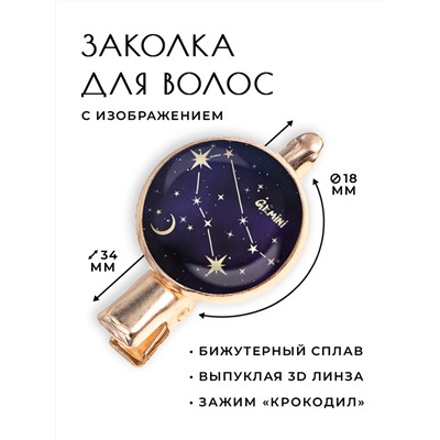 HZF-0307 Заколка Знаки Зодиака - Близнецы