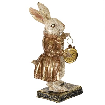 GAEM Фигурка декоративная "Кролик" с часами (LR44x1), L17 W15 H30 см
