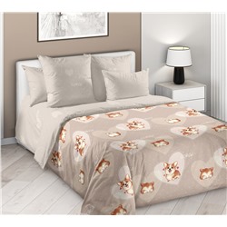 Ткань перкаль Классик / Влюбленный корги 1 (Основа)