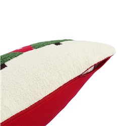 Подушка вязаная с новогодним рисунком Festive Wood из коллекции New Year Essential, 40x60 см