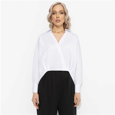 Рубашка хлопковая, На моих условиях (белая)