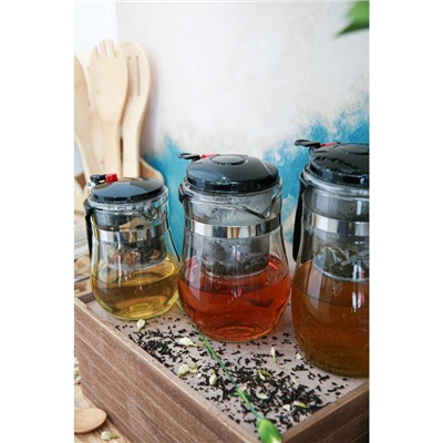 Заварочный чайник Magistro «Мехико», 500 мл, пластиковое сито, стекло