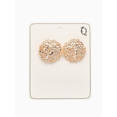 Серьги металл «Карибы» круг, цвет золото