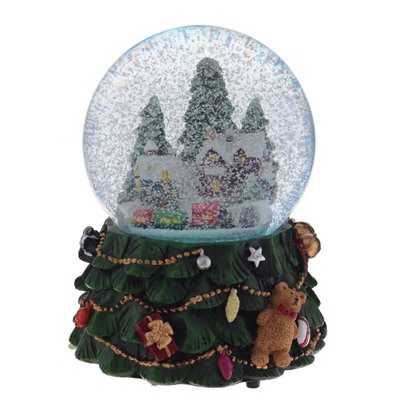 GAEM Фигурка декор в стекл шаре "Домики" (подсв, муз, вьюга, AAAх3 н/п), D 9.5 см, L11,5 W11,5 H15,5 см