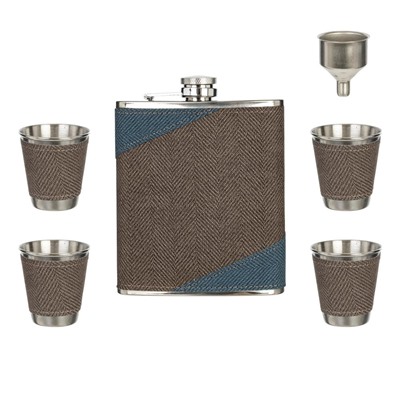 Набор с фляжкой 500 мл, 6 в 1, L27 W21 H6 см
