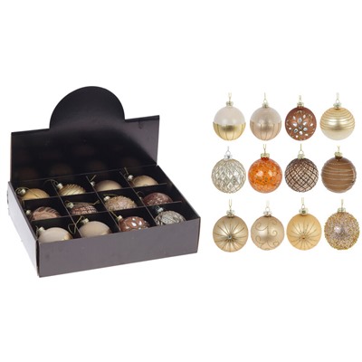 GAEM Набор из 12шт Украшение новогоднее "Шар", D 8 см, L35 W25 H8,5 см