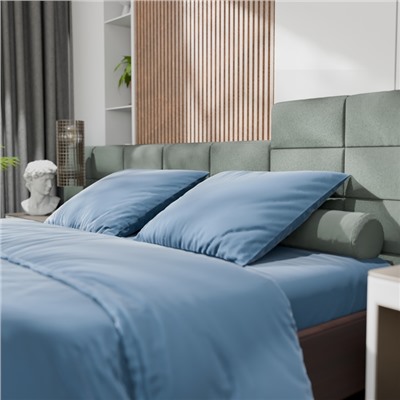 Постельное бельё Этель 2сп Tencel 180*210см, 220*245см, 50*70см-2шт, цвет серо-голубой