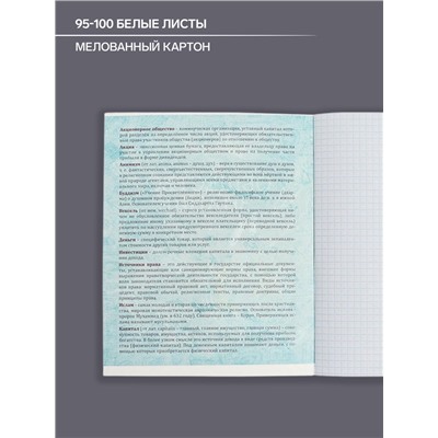 Тетрадь предметная 48 листов в клетку, Calligrata «Доска. Обществознание», обложка мелованный картон