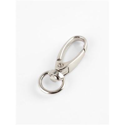 Карабин металлический TEIRA, набор 2 шт.,7.9 г 4.5×1.5 см/12×2 мм, цвет серебряный