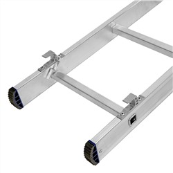 Лестница, 2 х 14 ступеней, алюминиевая, двухсекционная, Сибртех