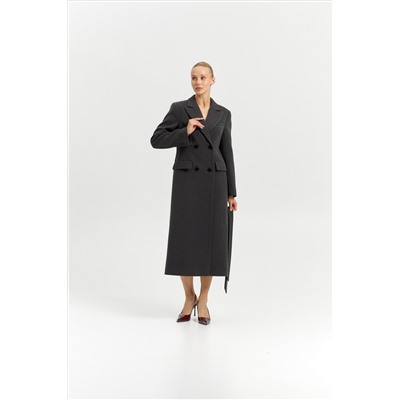 Пальто женское демисезонное 26895 (базальт/рубчик)