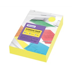 Бумага цветная OfficeSpace "Intensive Color", А4, 80г/м2, 500л., (желтый)