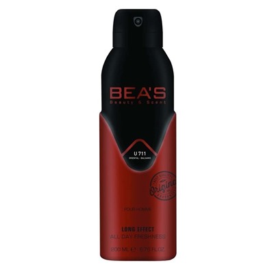 Дезодорант Beas U711 Mаisоn Frаnсis Kurkdjian Baccarat Rouge 540 deo 200 ml, Дезодорант унисекс Beas U711 создан по мотивам аромата Mаisоn Frаnсis Kurkdjian Baccarat Rouge 540