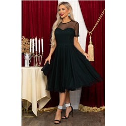 Платье Эйрена (черно-зеленое) П14720-6М
