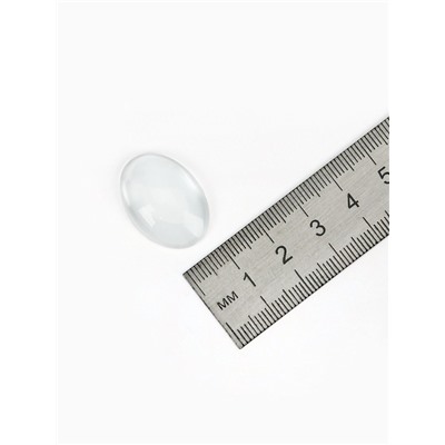 Кабошон стекло, овал 18×25 мм (набор 5 шт.), цвет прозрачный