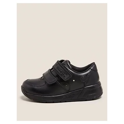 Kids' Leather Light Up Riptape School Shoes (8 Small - 1 Large)