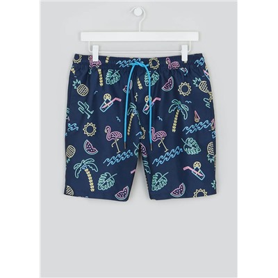 Neon Print Swim Shorts