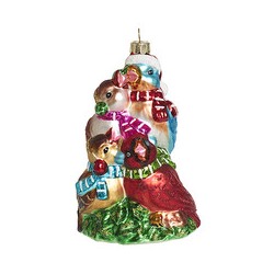 Птицы "Зимние трели" (стекло) 8,5х5,5х13,5 см