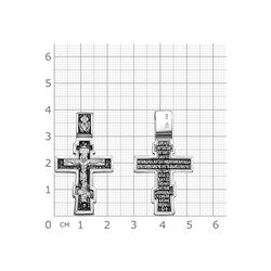 Крест из серебра литье частичное чернение