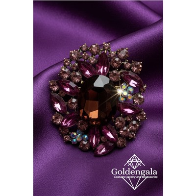 Брошь-кулон крупная с кристаллами БР4 модель БРО/15