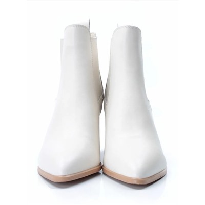 01-PCT169-2 BEIGE Ботинки Челси демисезонные женские (натуральная кожа, байка)
