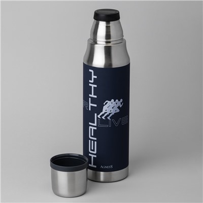 ТЕРМОС HEALTHY LIVE 1000 МЛ, КОЛБА НЕРЖ.СТАЛЬ 18/10