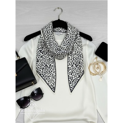 Косынка шелковая с принтом Арт 25183/007