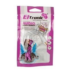 Наушники MP3/MP4 ELTRONIC (4434) Color Trend Pulse вакуумные (белые)
