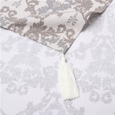 Дорожка на стол Этель Classic 40×149 см, 100% хлопок, рогожка 186 г/м², серая