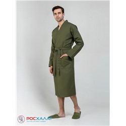 Мужской вафельный халат с планкой В-03 (26)