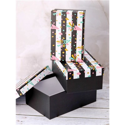 Набор подарочных коробок 3 в 1 «Festive confetti», 18*12*7-21*14*8.5-23*16*9.5