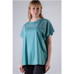 Нарядная футболка со стразами, арт.6167