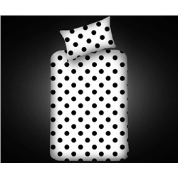 100x200 см. 1 сп. Простынь на Резинке с Наволочкой Бязь Поликоттон B&W Point
