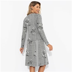 Комплект с юбкой, Инста-стиль (2 в 1, серый )