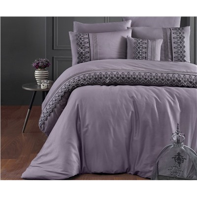 Сатиновое Постельное белье Евро 2 сп. V.I.P Moonlıght SATIN First Choice