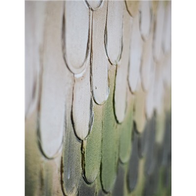 Панно декоративное с ручной росписью By Feel, 140х70 см, хаки