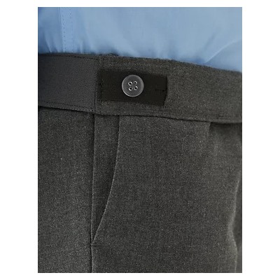 2pk Girls' Easy Dressing Slim Leg School Trousers (3-18 Yrs)