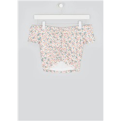 Girls Candy Couture Crop Bardot Top (9-16yrs)