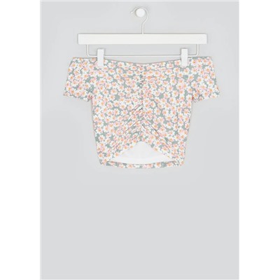 Girls Candy Couture Crop Bardot Top (9-16yrs)