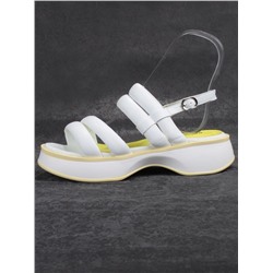 08-PEL266-2 WHITE Босоножки женские (натуральная кожа)