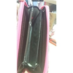 Кошелек женский искусственная кожа 7811-1, на 1 молнию, 6отд, 8карм, (цветы), розовый 216326 . Размеры:	 3 x 9 x 19 см. -