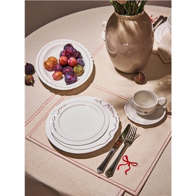 Салфетка под приборы Fancy Bows бежевого цвета из коллекции Essential, 35х45 см