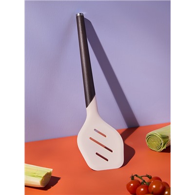 Лопатка с прорезями SmartChef, 32 см, бежевая/бордовая