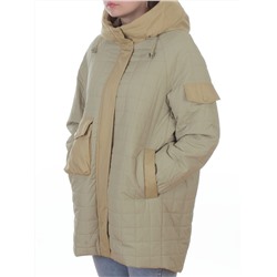9608 LT. GREEN (OLIVE) Куртка стеганная демисезонная женская (100 гр. синтепон)