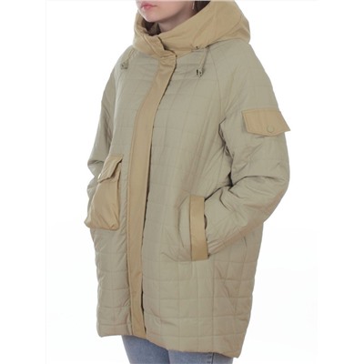 9608 LT. GREEN (OLIVE) Куртка стеганная демисезонная женская (100 гр. синтепон)